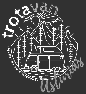 Trotavan logo blanco negro
